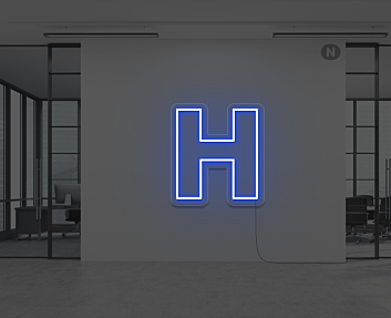 Neon Letter H