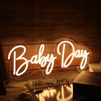 Baby Day Yellow Neon Sign
