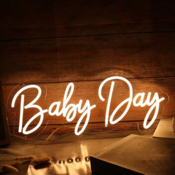 Baby Day Yellow Neon Sign