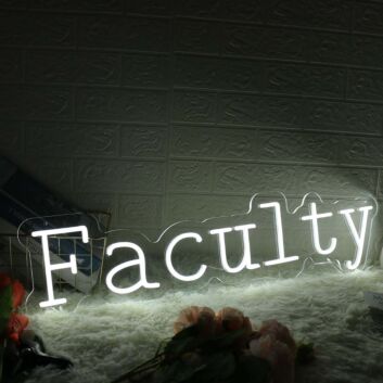 Faculty White Neon Sign