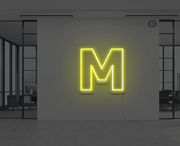 Neon Letter M