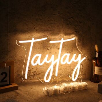 TayTay Yellow Neon Sign