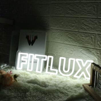 Fitlux White Neon Sign