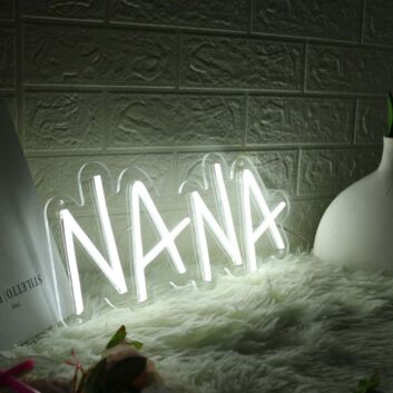 NANA White Name Neon Sign