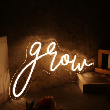 Grow Yellow LED Neon Sign