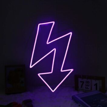 Zigzag Down Arrow LED Neon Sign