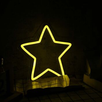 Yellow Star LED Neon Sign