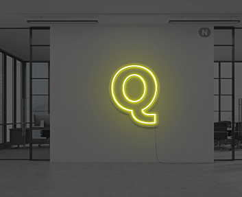 Neon Letter Q