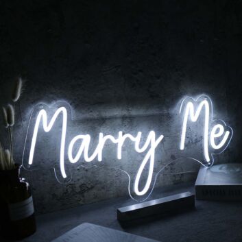 Marry Me White Custom Neon Sign