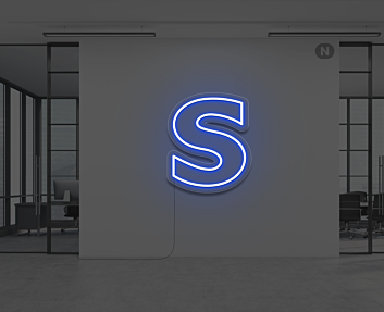 Neon Letter S