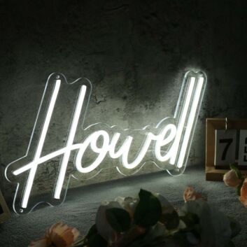 Howell White Neon Sign