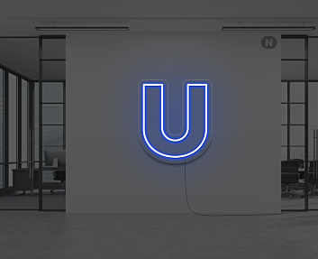 Neon Letter U