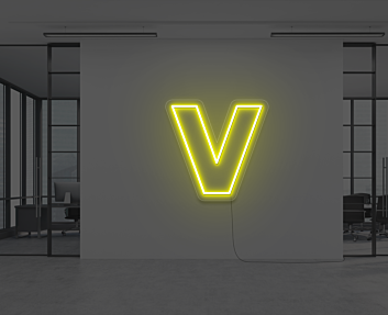 Neon Letter V