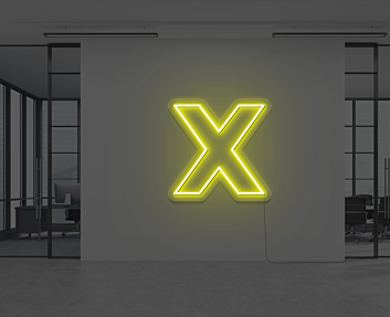 Neon Letter X