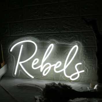 Rebels White Neon Sign
