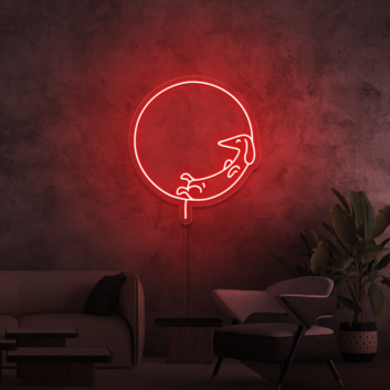 Slapping Dog Neon Sign