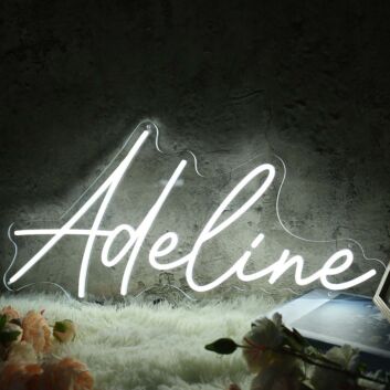 Adeline White Neon Sign