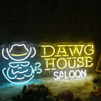 Dawg House Saloon Custom Neon Sign