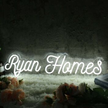 Ryan Homes White Neon Sign