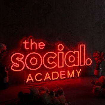 The Social Academy Red Neon Sign