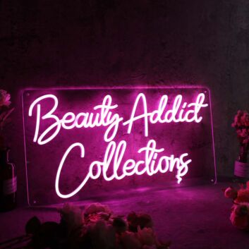 Beauty Addict Collections Purple Neon Sign