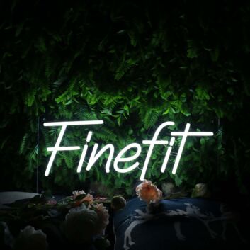 Finefit White Neon Sign