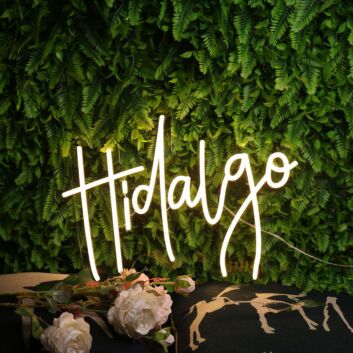 Hidalgo Yellow Neon Sign