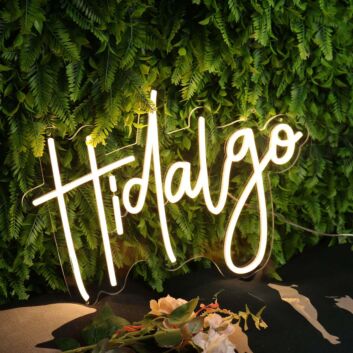 Hidalgo Yellow Neon Sign