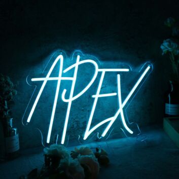 Apex Blue Neon Sign