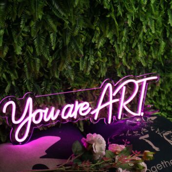 You Are Art Purple Neon Sign