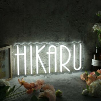 Hikaru White Custom Neon Sign