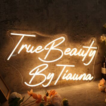 True Beauty By Tiauna Yellow Neon Sign