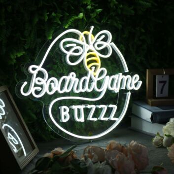 Board Game Buzzz Custom Neon Sign