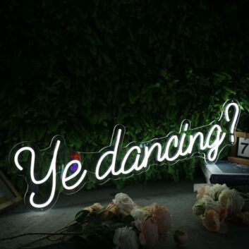 Ye Dancing White Neon Sign
