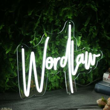 Worldlaw White Neon Sign