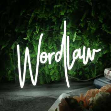 Worldlaw White Neon Sign