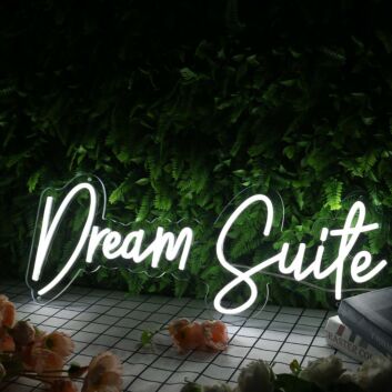 Dream Suite White Neon Sign