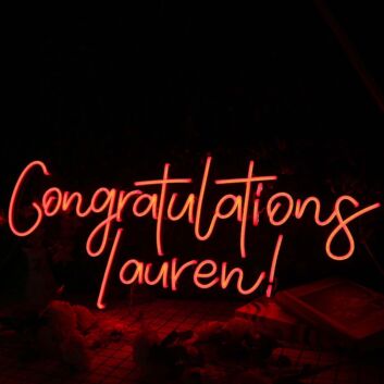 Congratulations Lauren Custom Neon Sign