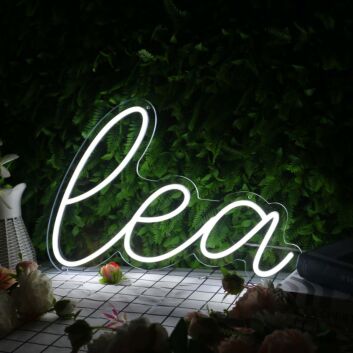 Lea White Neon Sign
