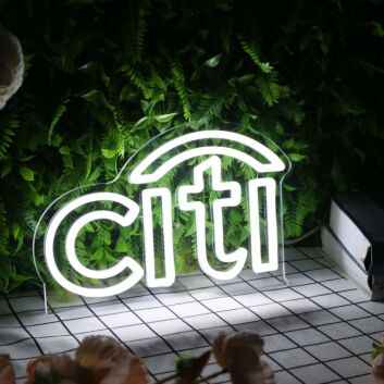 Citi White Custom Neon Sign