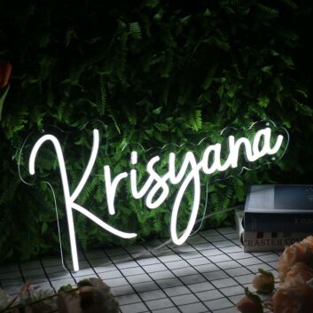 Krisyana White Neon Sign