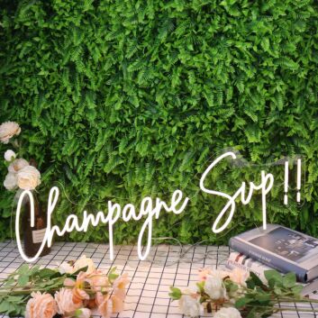 Champagne Sup Yellow Neon Sign