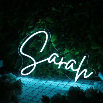 Sarah Blue Neon Sign