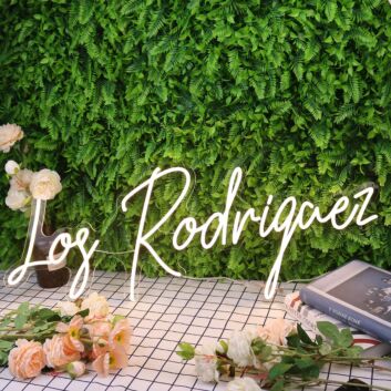 Los Rodrigaez Yellow Neon Sign