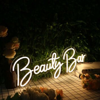 Beauty Bar Yellow Neon Sign