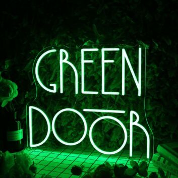 Green Door Neon Sign