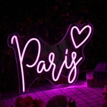 Paris Purple Neon Sign