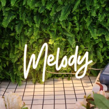Melody Yellow Neon Sign