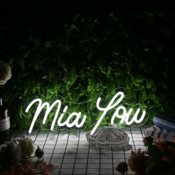 Mialow White Neon Sign