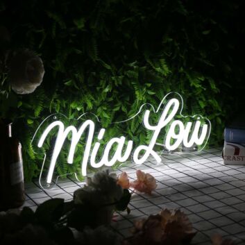 Mialow White Neon Sign